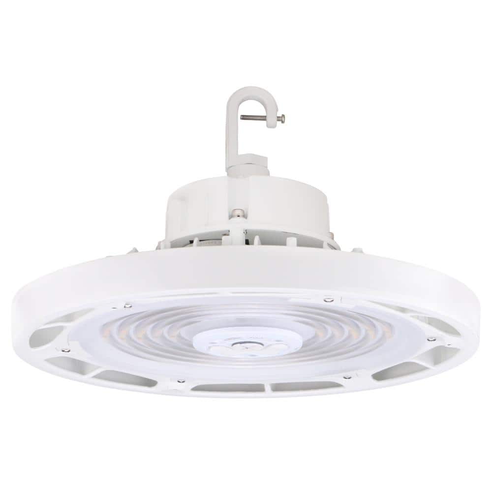 HALCO LIGHTING TECHNOLOGIES 1 ft. 400-Watt Equivalent 150-Watt Integrated LED Dimmable White Round UFO High Bay Light Fixture CCT & Lumen Selectable