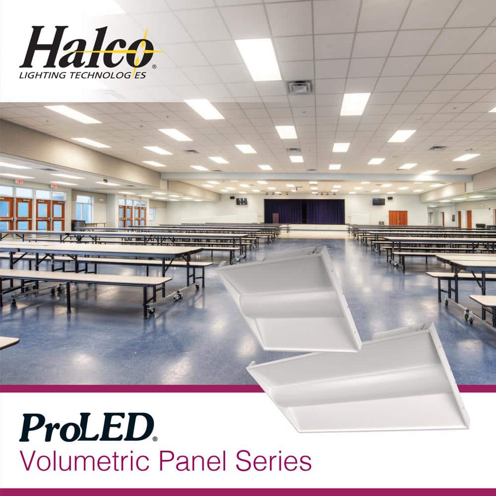 HALCO LIGHTING TECHNOLOGIES 1 ft. x 4 ft. 2190- 4437 Lumens Volumetric Integrated LED White Panel Light, Wattage and CCT Selectable 3500/4000/5000K