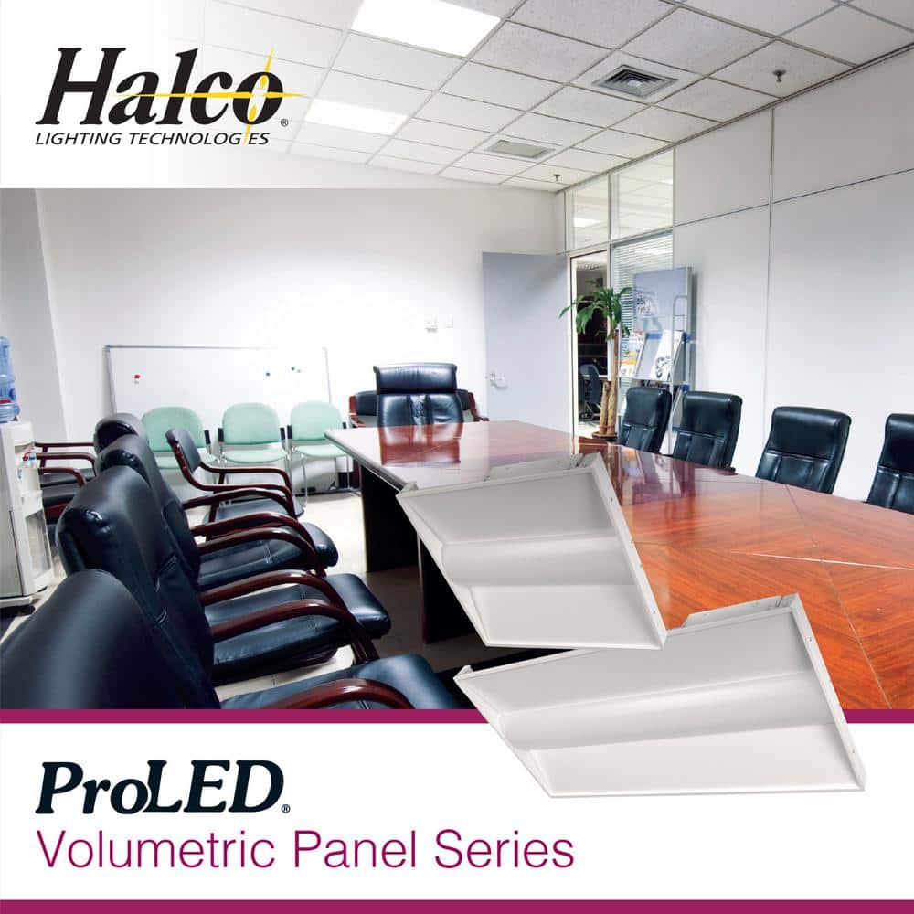 HALCO LIGHTING TECHNOLOGIES 1 ft. x 4 ft. 2190- 4437 Lumens Volumetric Integrated LED White Panel Light, Wattage and CCT Selectable 3500/4000/5000K
