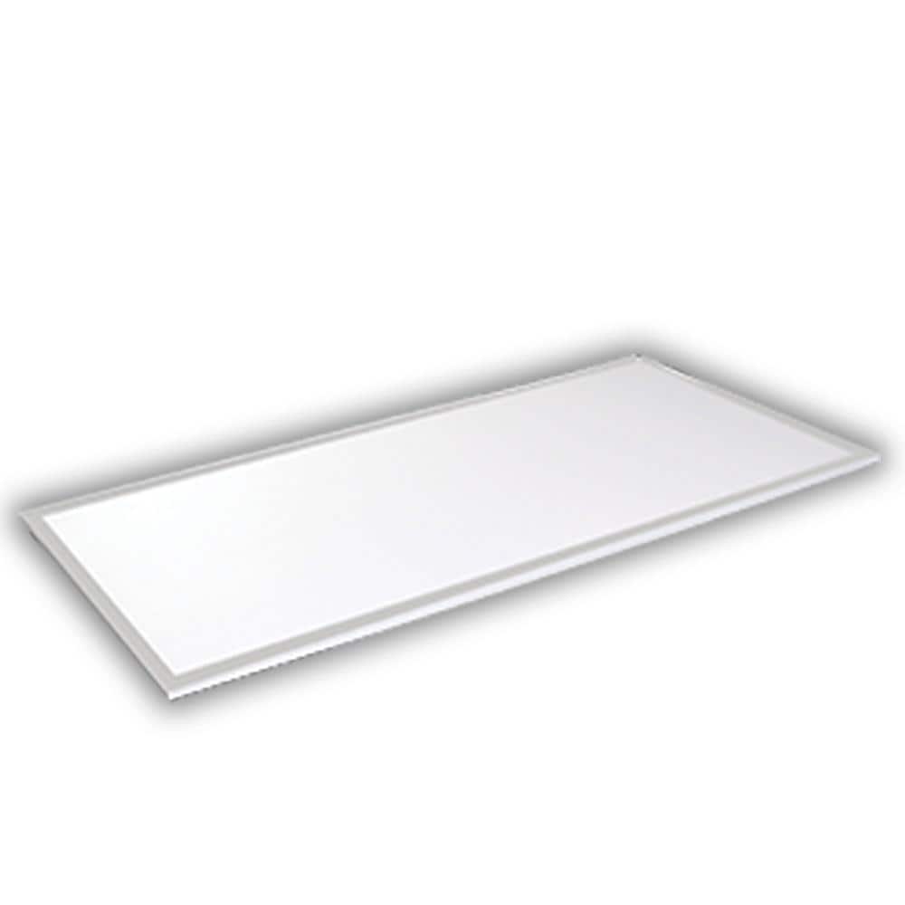 HALCO LIGHTING TECHNOLOGIES 2 ft. x 4 ft 128-Watt Equivalent White Edge-Lit Flat Panel Integrated LED Drop Ceiling Troffer Bright White 3500K