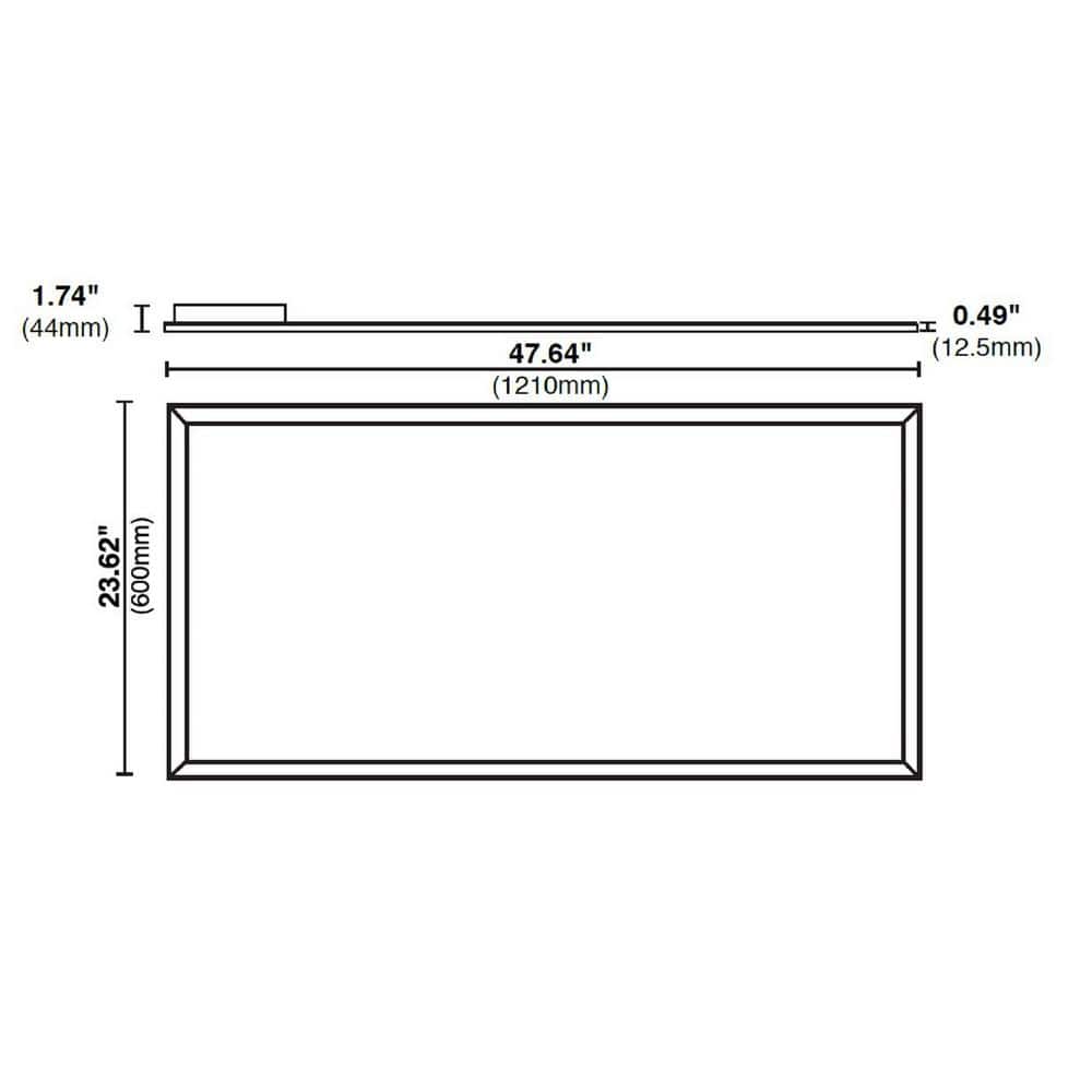 HALCO LIGHTING TECHNOLOGIES 2 ft. x 4 ft. 128-Watt Equivalent White Integrated LED Flat Panel Light, Lumen and Color Selectable
