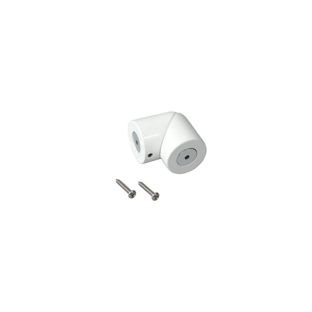 0.22 ft. White Adjustable Elbow for Handrail Kit