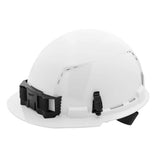 Milwaukee BOLT White Type 1 Class C Front Brim Vented Hard Hat with 4-Point Ratcheting Suspension and High-Visibility Visor