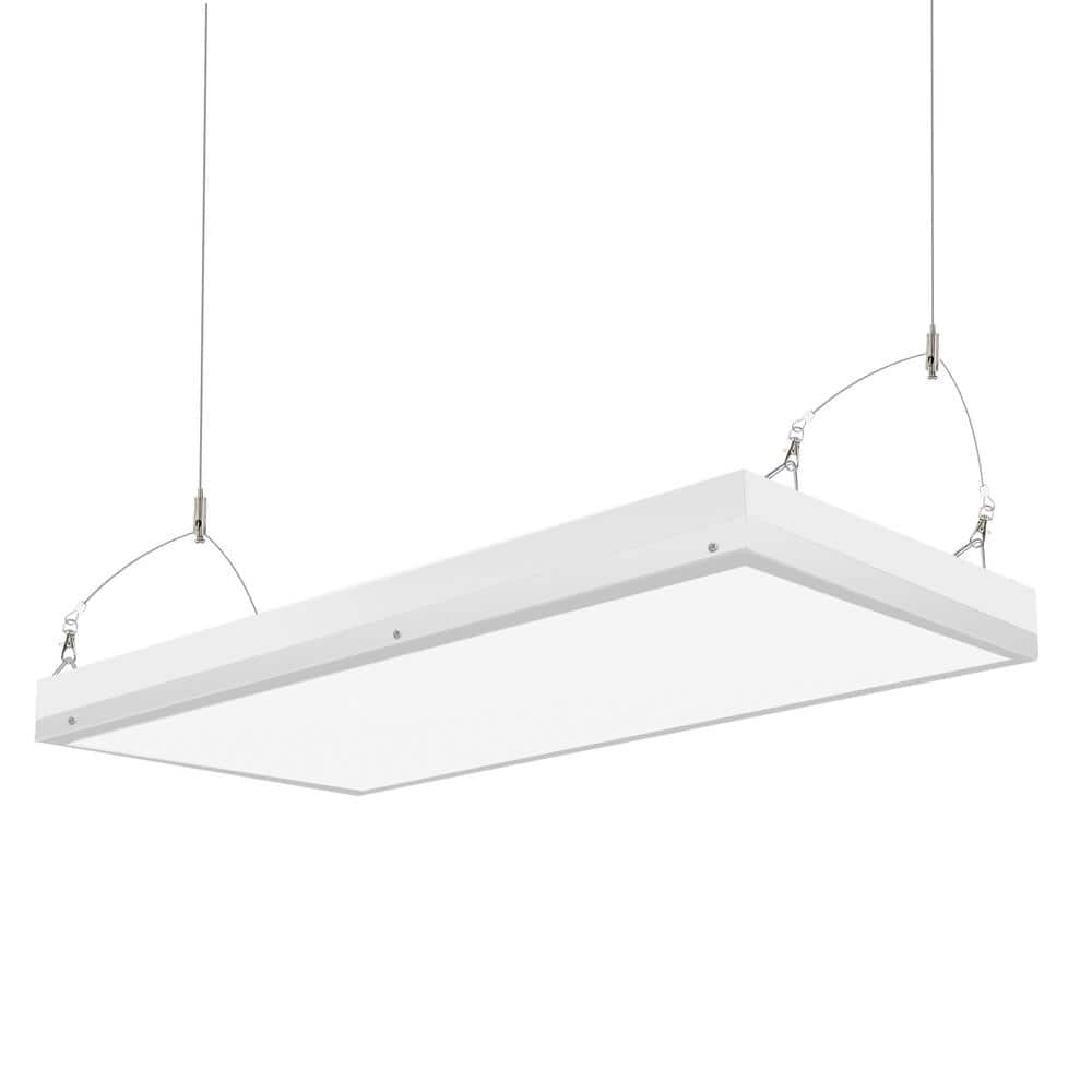 Honbei 2 ft. 500-Watt Equivalent Integrated LED White Linear High Bay Light,110-277-Volt 5000K Commercial Lighting for Workshop