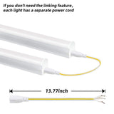 WYZM 4 ft. 80-Watt Equivalent LED T5 Shop Light 5000K Daylight,2200 Lumens,Linkable LED Shop Light(12-Pack)