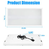 WYZM 2 ft. 400-Watt Equivalent Integrated LED White High Bay Light 120-Volt to 277-Volt 16000 Lumens 5000K (6-Pack)