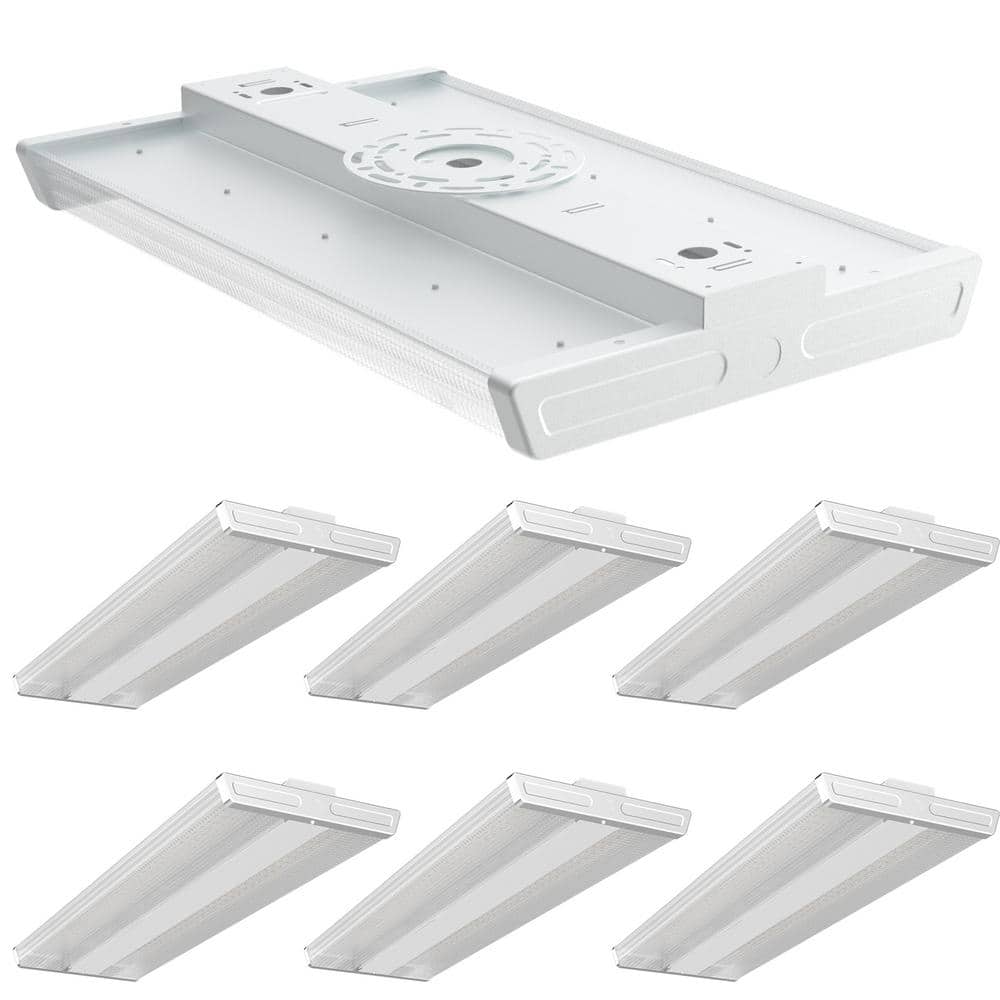 Unbranded Diamond 2 ft. LED High Bay Shop Light - 200-Watt Equiv. 800-Watt, 5000K Linear Hanging Light for Warehouse, (6-Pack)