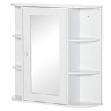HOMCOM 26 in. W x 24.75 in. H Rectangular Medicine Cabinet with Mirror