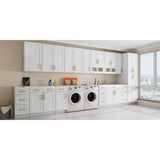 HOMEIBRO 33 in. W x 34-1/2 in. H x 24 in. D White Painted Shaker Style Ready to Assemble Base Cabinet with 2-Drawers