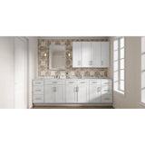 HOMEIBRO 33 in. W x 34-1/2 in. H x 24 in. D White Painted Shaker Style Ready to Assemble Base Cabinet with 2-Drawers