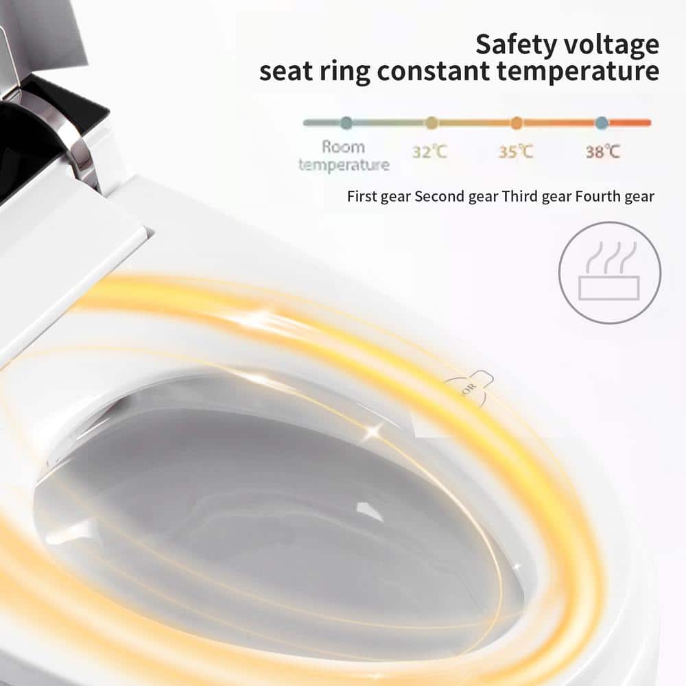 HOMEMYSTIQUE Comfort Height Intelligent 1-Piece Toilet with Auto Features