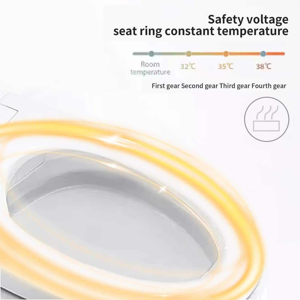 HOMEMYSTIQUE Intelligent Toilet Bidet with Auto Flush & Heated Seat