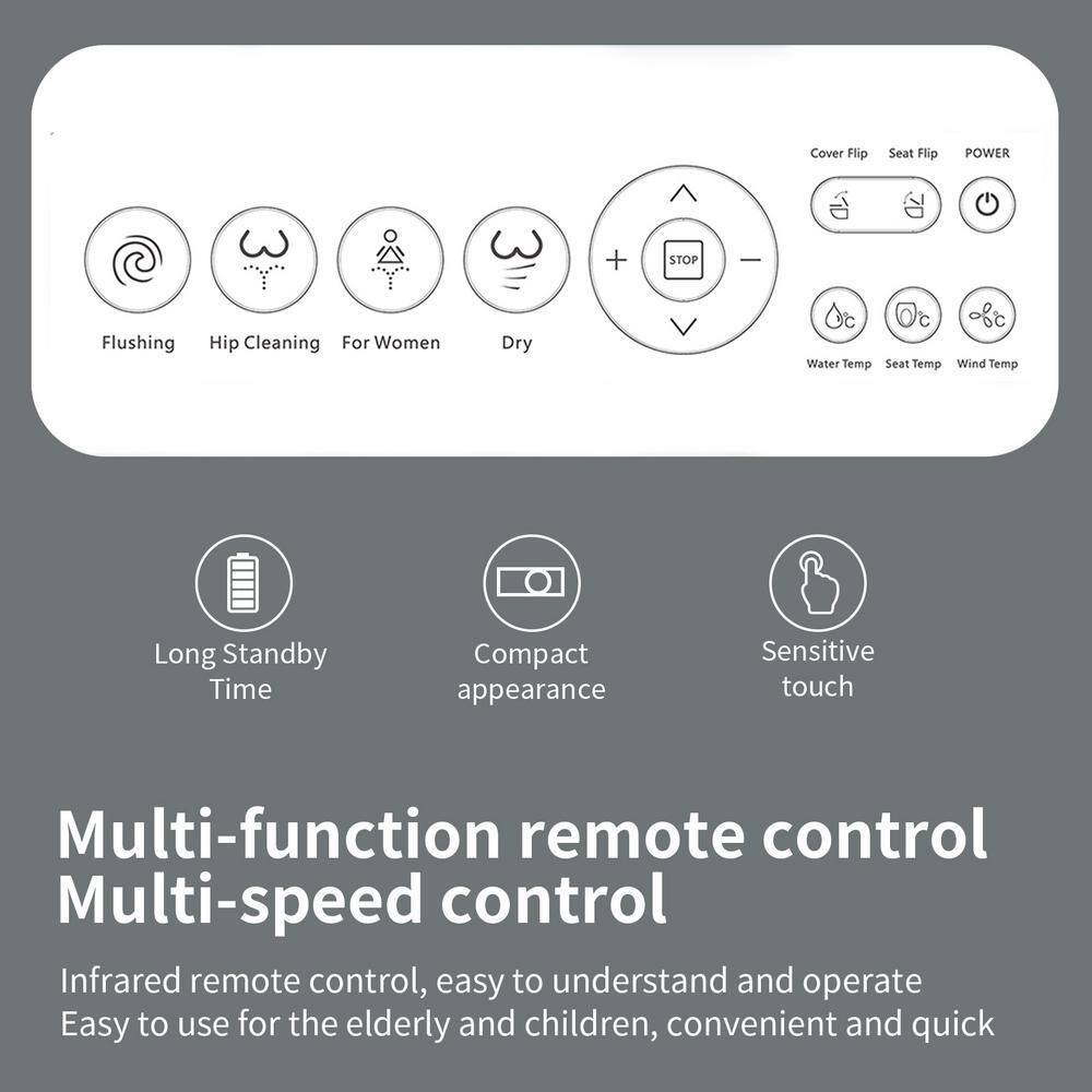 HOMEMYSTIQUE Intelligent Toilet Bidet with Auto Flush & Heated Seat