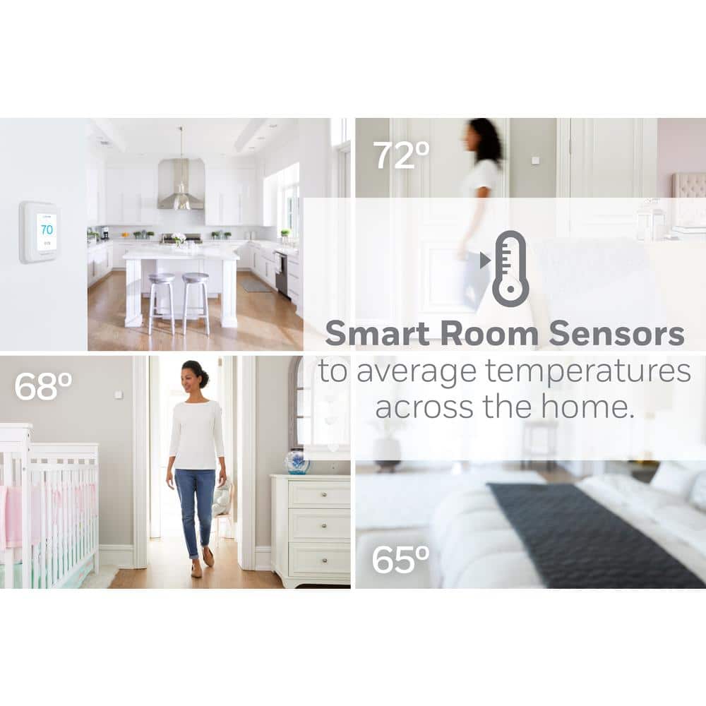 Honeywell Home T9 WiFi 7-Day Programmable Smart Thermostat with Touchscreen Display and Smart Room Sensor