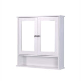 Hooseng 5.12 in. W x 22.8 in. H Rectangular MDF Medicine Cabinet with Mirror and 2-doors