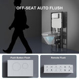 HOROW Wall Hung Elongated Smart Toilet Bidet with Night Light and Heated Seat