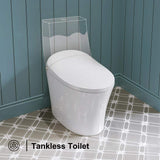 HOROW 1.27 GPF Tankless Elongated Smart Bidet Toilet with ADA Seat Height