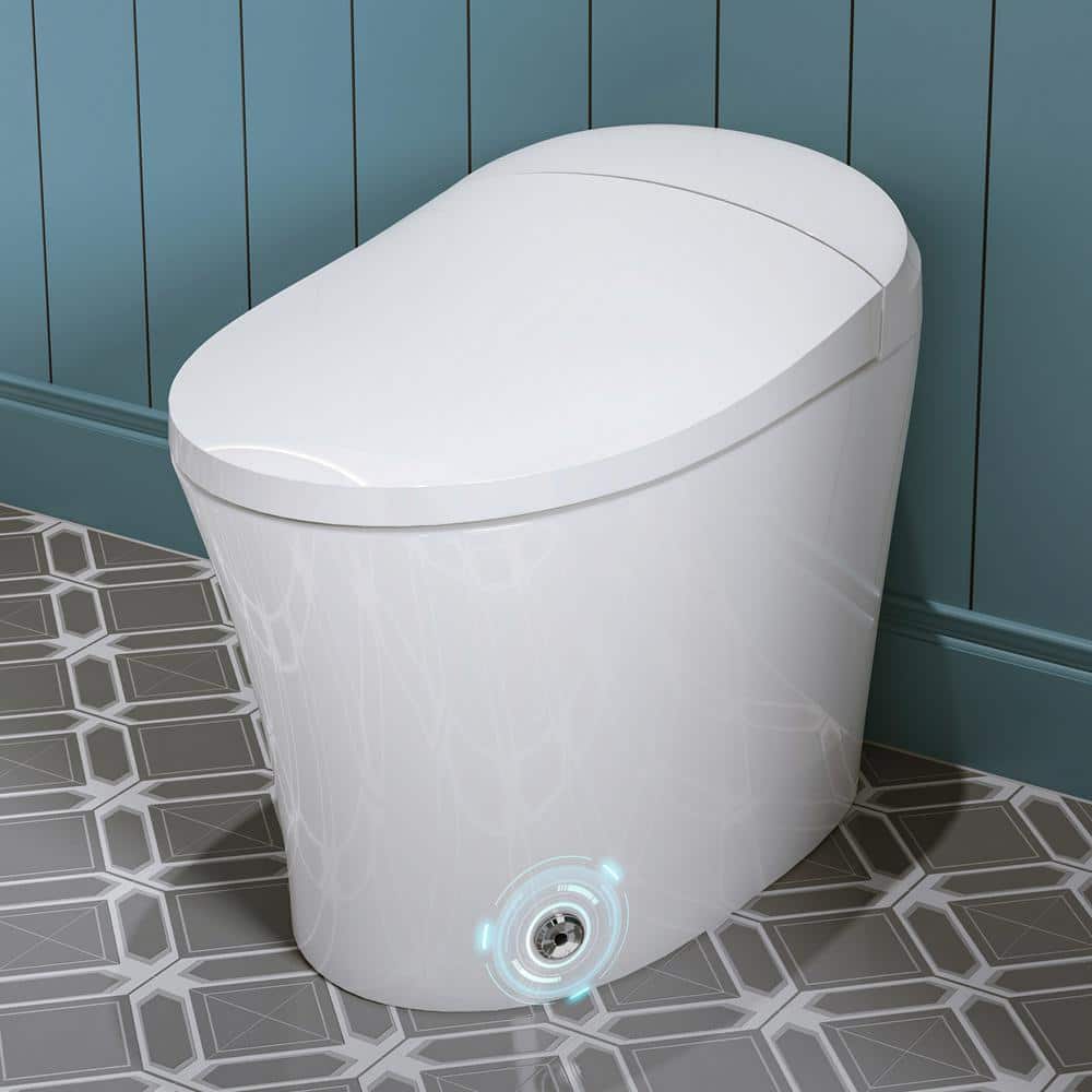 HOROW 1.27 GPF Tankless Elongated Smart Bidet Toilet with ADA Seat Height