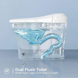 HOROW 1.27 GPF Tankless Elongated Smart Bidet Toilet with ADA Seat Height