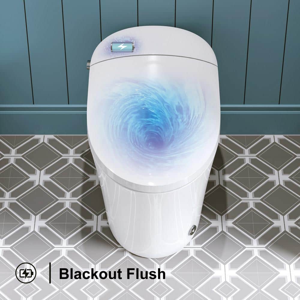 HOROW 1.27 GPF Tankless Elongated Smart Bidet Toilet with ADA Seat Height