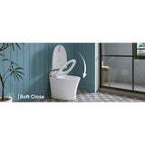 HOROW 1.27 GPF Tankless Elongated Smart Bidet Toilet with ADA Seat Height