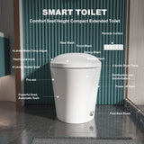 HOROW Smart Toilet Bidet with Remote Control and Deodorization