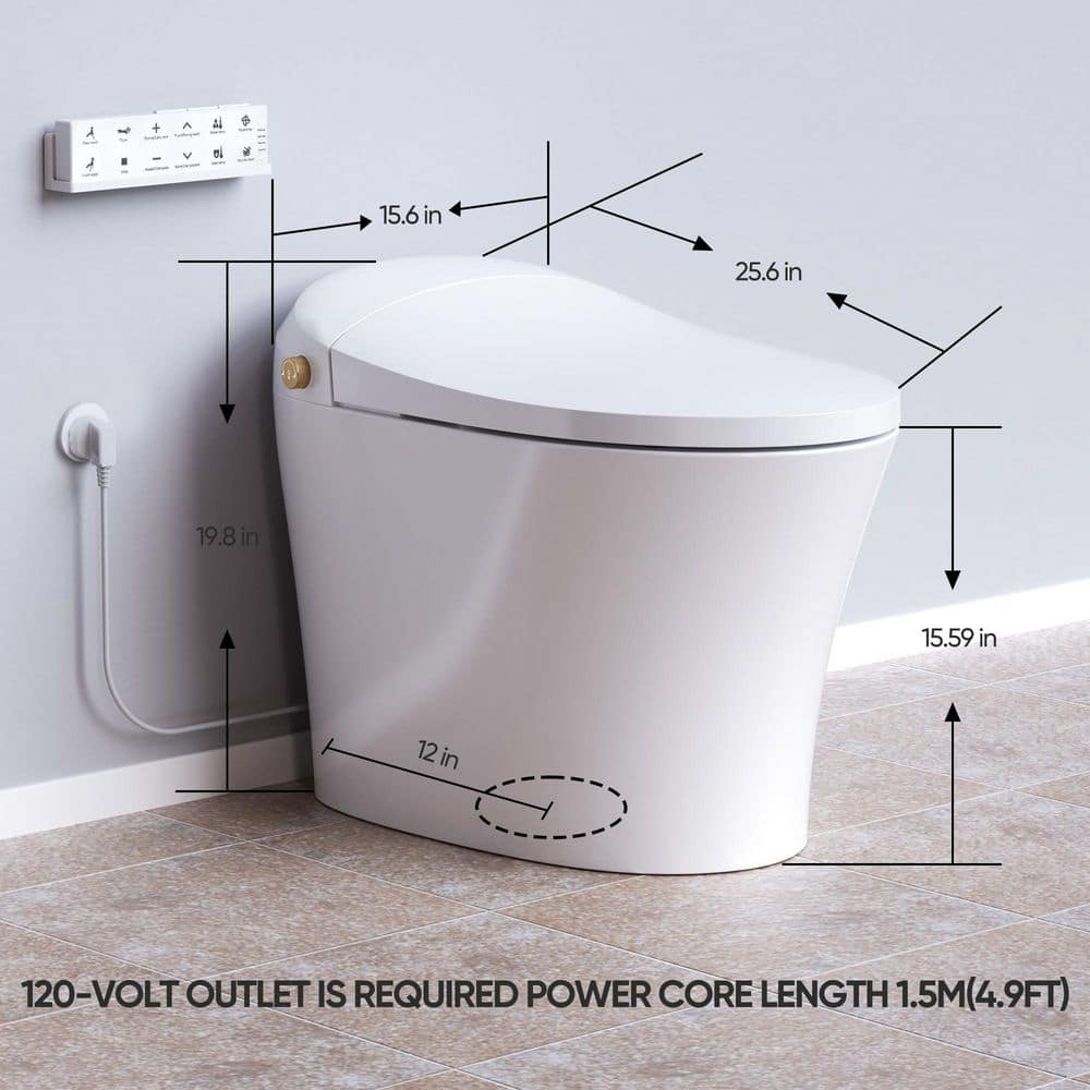 HOROW Smart Toilet Bidet with Remote Control and Deodorization