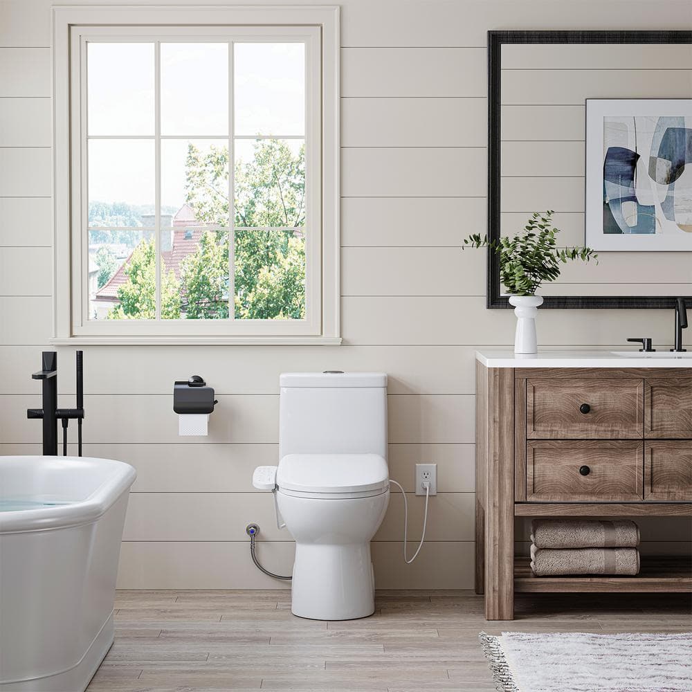 HOROW Elongated Bidet Toilet Dual Flush 0.8/1.28 GPF with Heated Seat