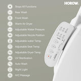 HOROW 1-piece Dual Flush Elongated ADA Toilet with Smart Bidet Seat - Brushed Gold