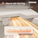 HOROW 17 in. ADA Dual Flush Elongated Toilet with Smart Bidet Seat