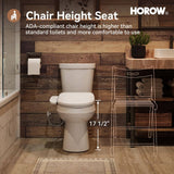 HOROW 17 in. ADA Dual Flush Elongated Toilet with Smart Bidet Seat