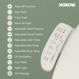 HOROW 21 in. Extra Tall Smart Bidet Toilet with 1.28 GPF - White