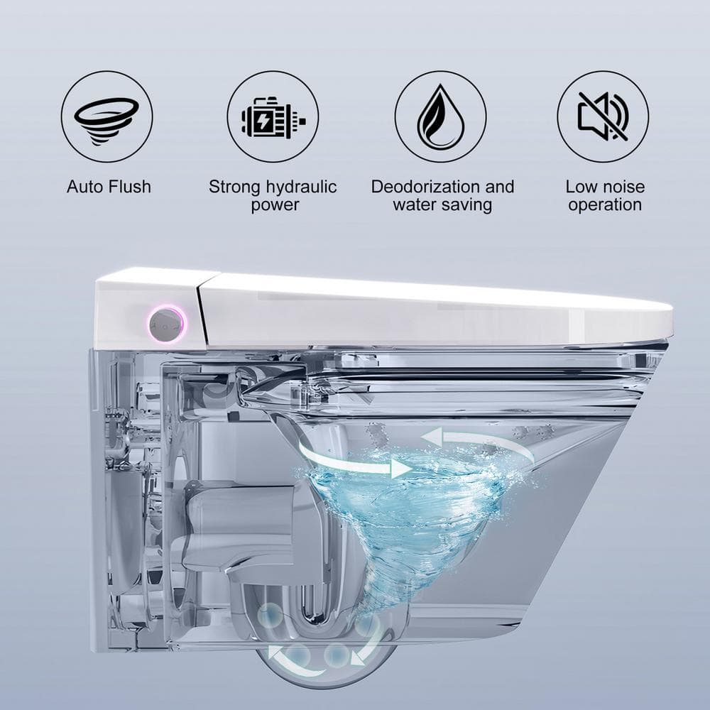 HOROW HR-WH10 Elongated Wall-Hung Smart Bidet Toilet with Remote