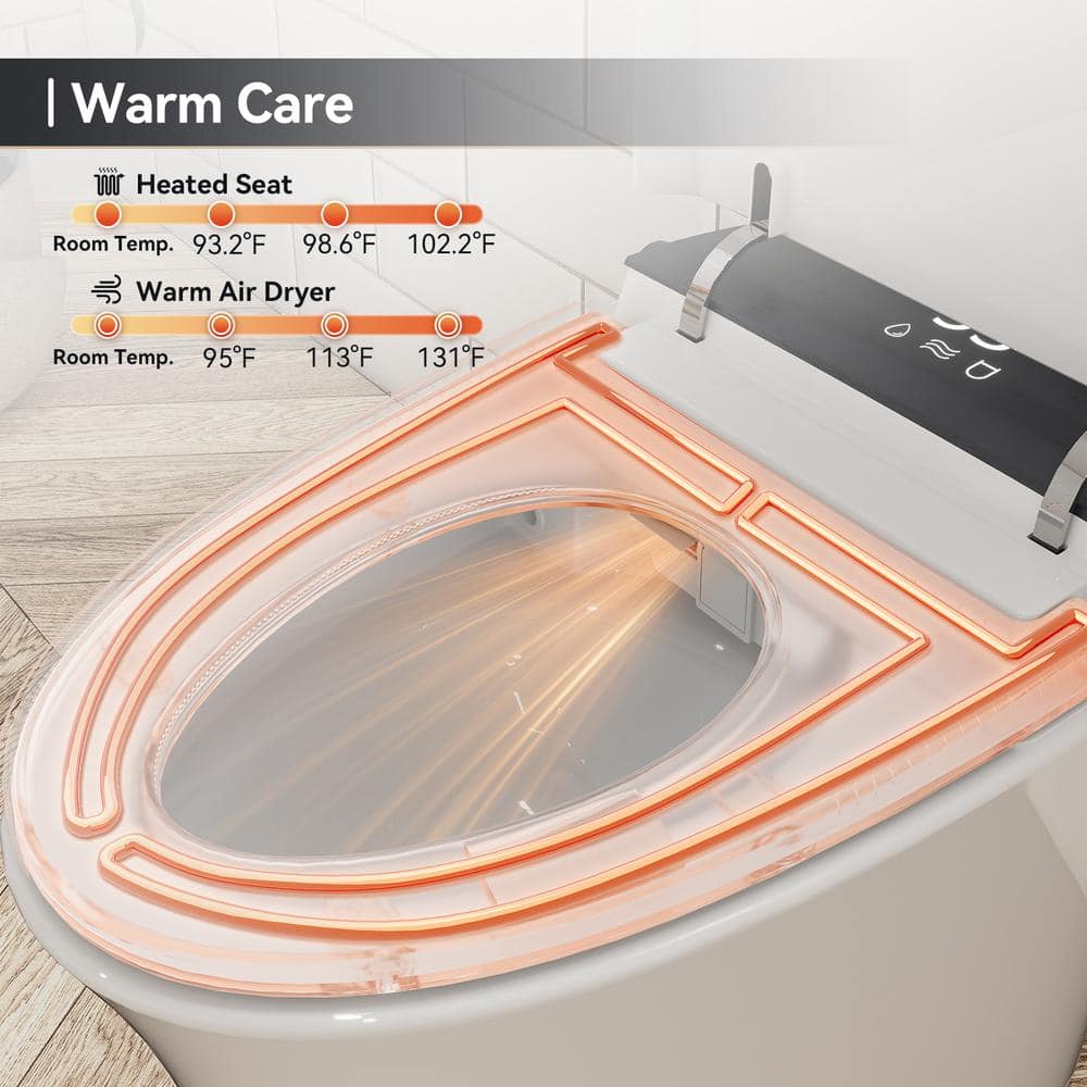 HOROW HR-Y8 1.11 GPF Smart Toilet Bidet with UV Light and Auto Flush