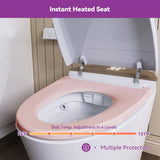 HOROW Elongated Smart Bidet Toilet with Rose Gold Backlid - Model HR-Y9