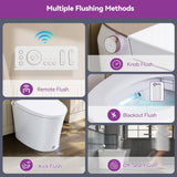 HOROW Elongated Smart Bidet Toilet with Rose Gold Backlid - Model HR-Y9
