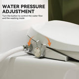 HOROW Chair Height Dual Flush Elongated Toilet with Non-Electric Bidet