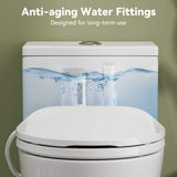 HOROW Chair Height Dual Flush Elongated Toilet with Non-Electric Bidet