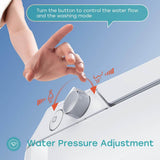 HOROW T30 Non-Electric Elongated Bidet Toilet - 1.0 GPF, ADA Chair Height, Foot Kick Flush, White