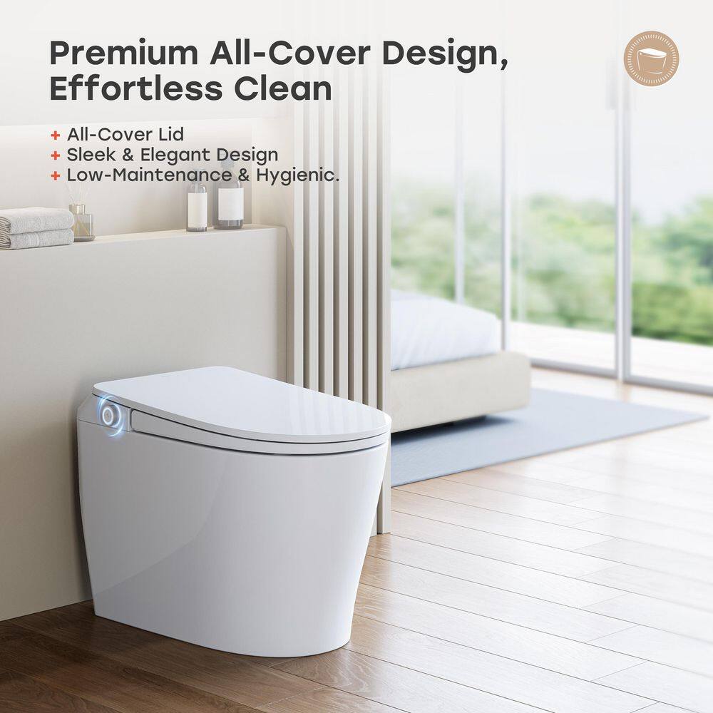 HOROW Elongated Smart Toilet 1.1 GPF with Heated Seat, Auto Flush, and Night Light