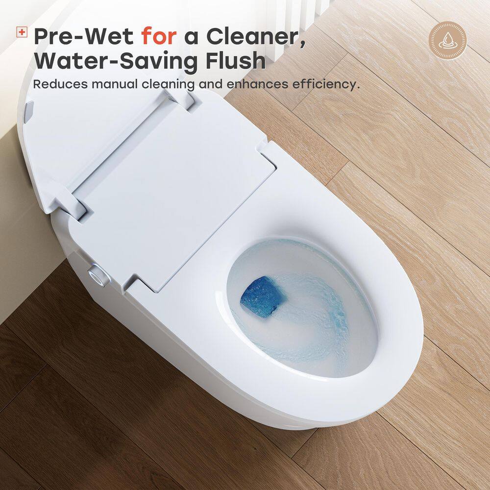 HOROW Elongated Smart Toilet 1.1 GPF with Heated Seat, Auto Flush, and Night Light