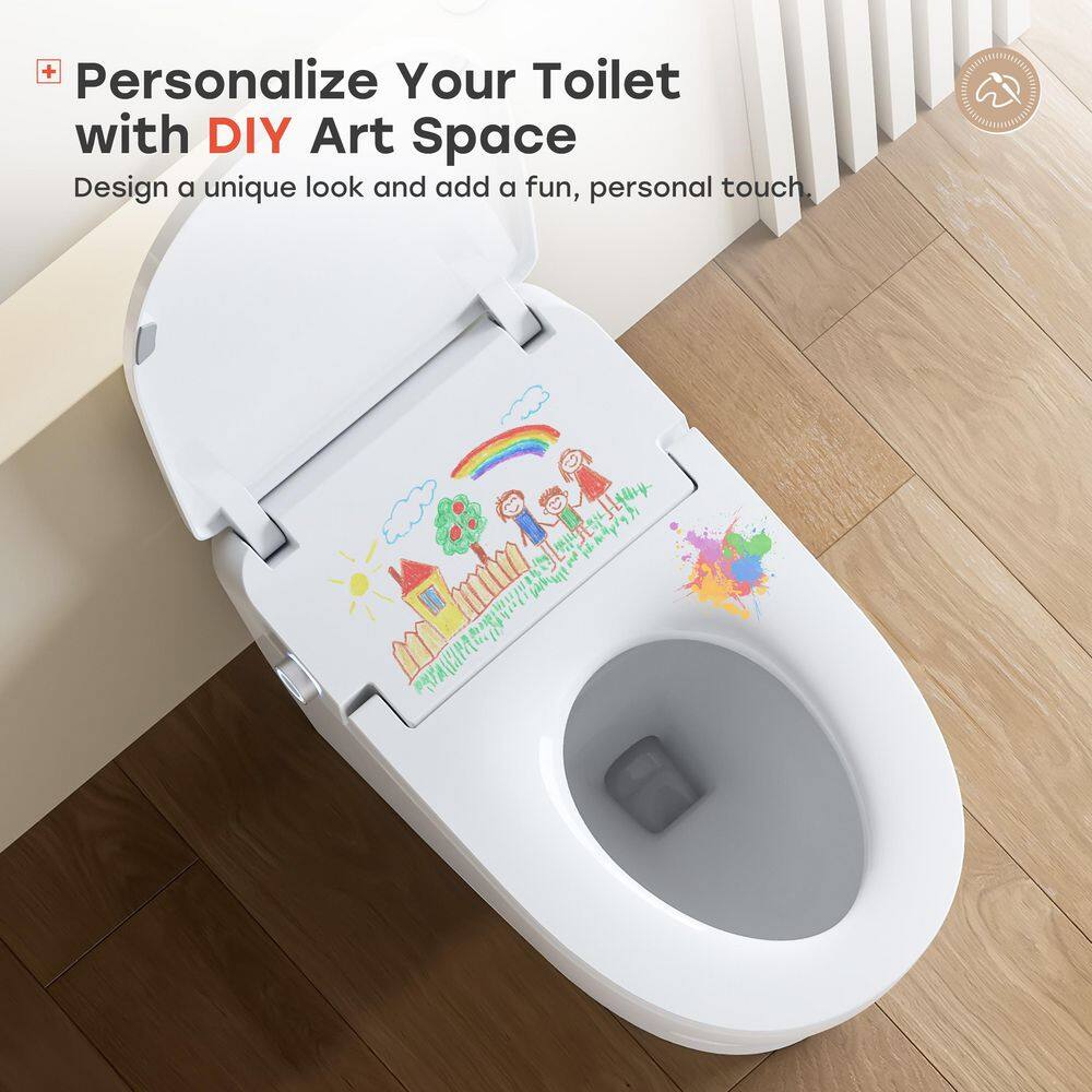 HOROW Elongated Smart Toilet 1.1 GPF with Heated Seat, Auto Flush, and Night Light