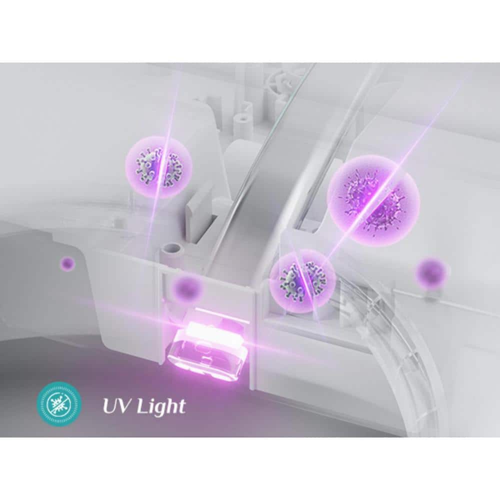 HOROW 10 in. Rough-In Tankless Elongated Smart Toilet Bidet - Auto Open/Close, Foot Sensor & Ambient Light
