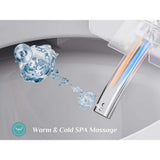 HOROW 10 in. Rough-In Tankless Elongated Smart Toilet Bidet - Auto Open/Close, Foot Sensor & Ambient Light