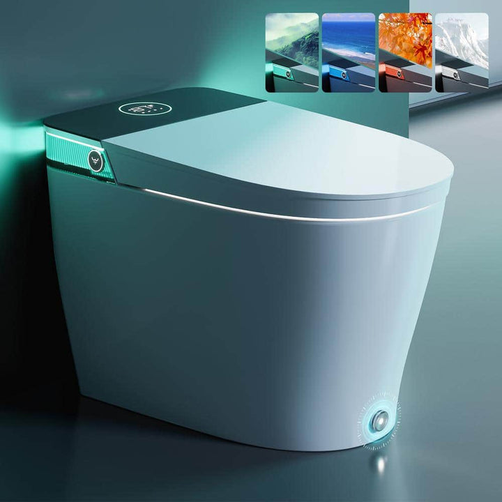 HOROW T38 Elegant Luxury Elongated Smart Bidet Toilet with Ambient Light in White