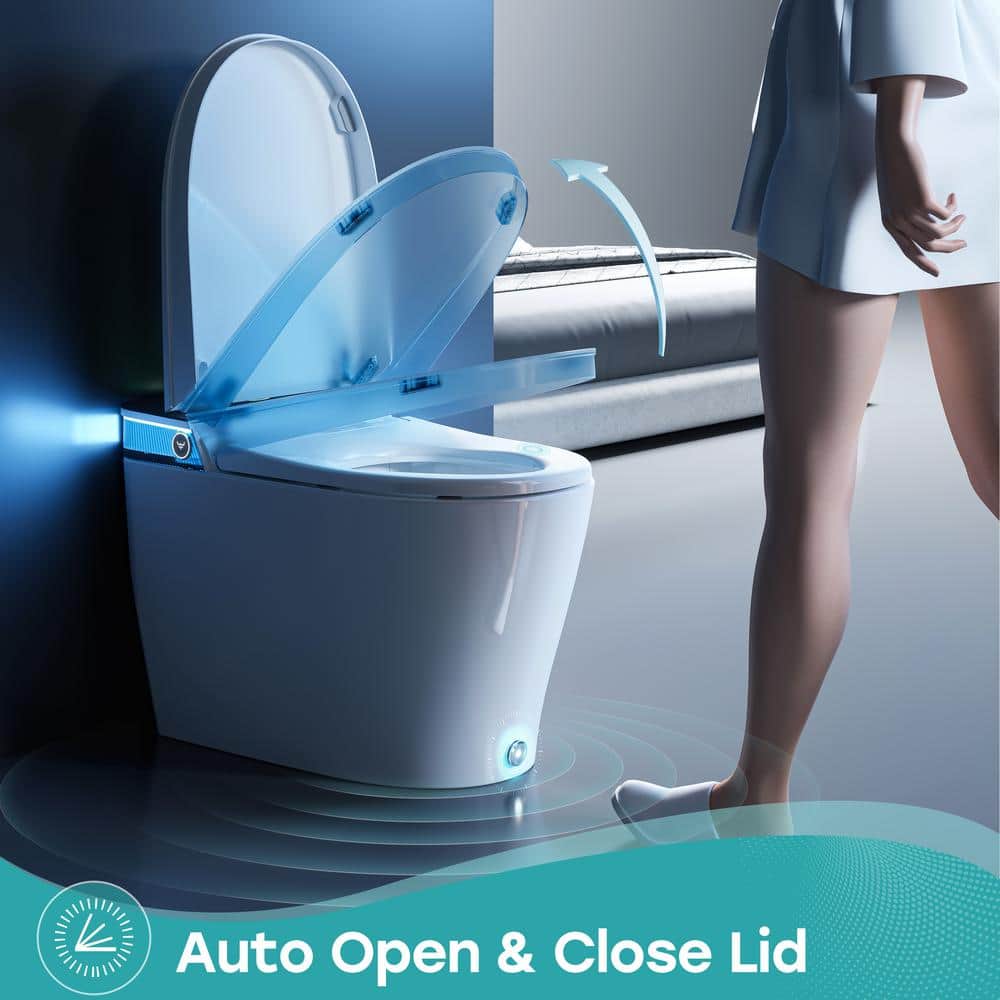 HOROW T38 Elegant Luxury Elongated Smart Bidet Toilet with Ambient Light in White