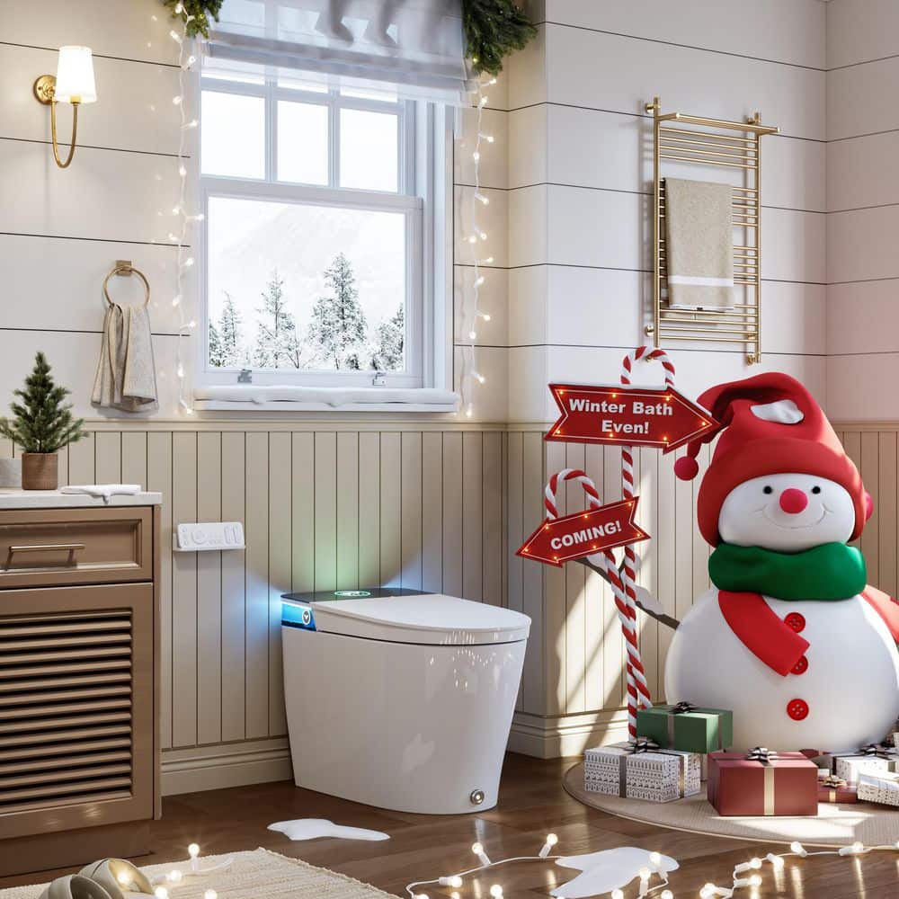 HOROW T38 Elegant Luxury Elongated Smart Bidet Toilet with Ambient Light in White