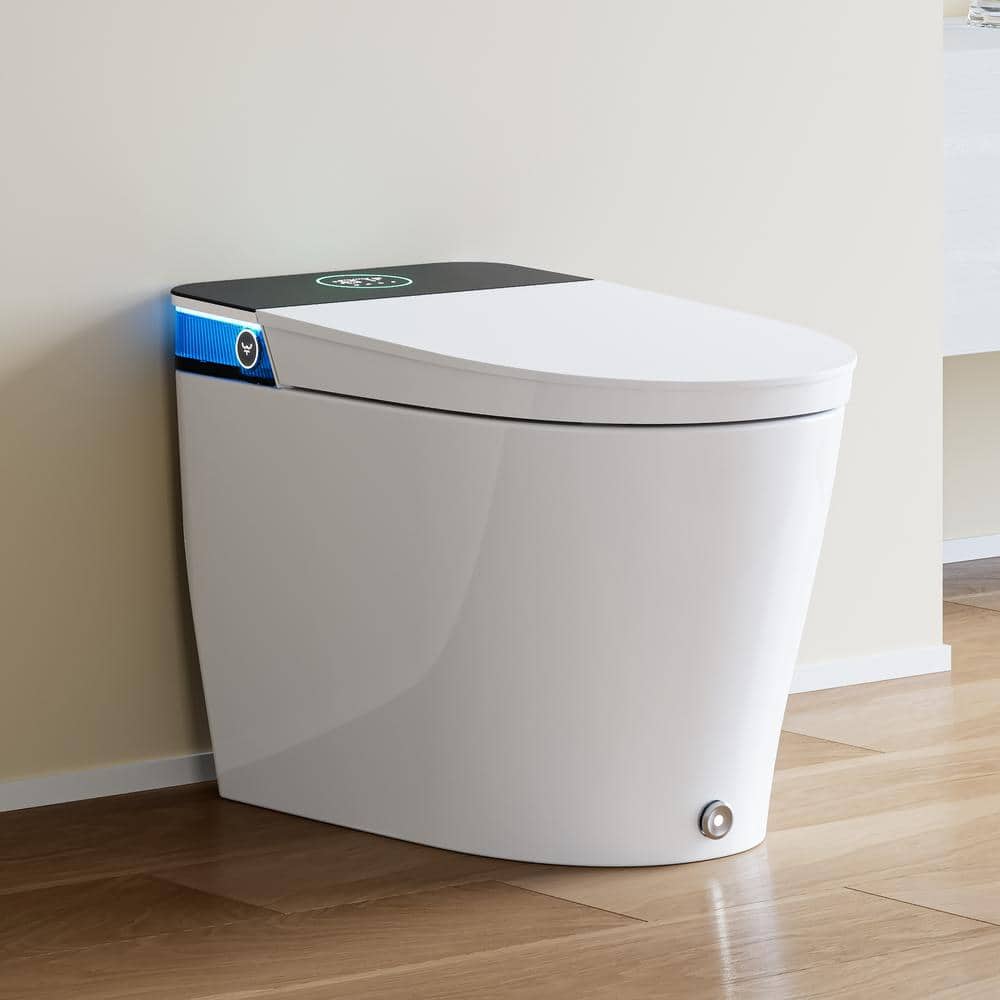 HOROW Elongated Smart Toilet Bidet 1.1 GPF with Built-in Tank, Warm Water, Night Light, Remote - T38D