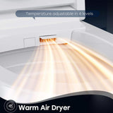 HOROW ADA Height Elongated Smart Bidet Toilet in White with Advanced Features