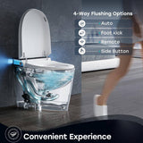 HOROW ADA Height Elongated Smart Bidet Toilet in White with Advanced Features